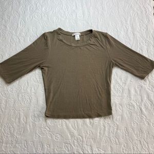 Bozzolo Green Women Elbow Sleeve Shirt